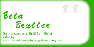 bela bruller business card