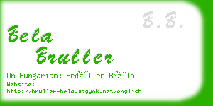 bela bruller business card